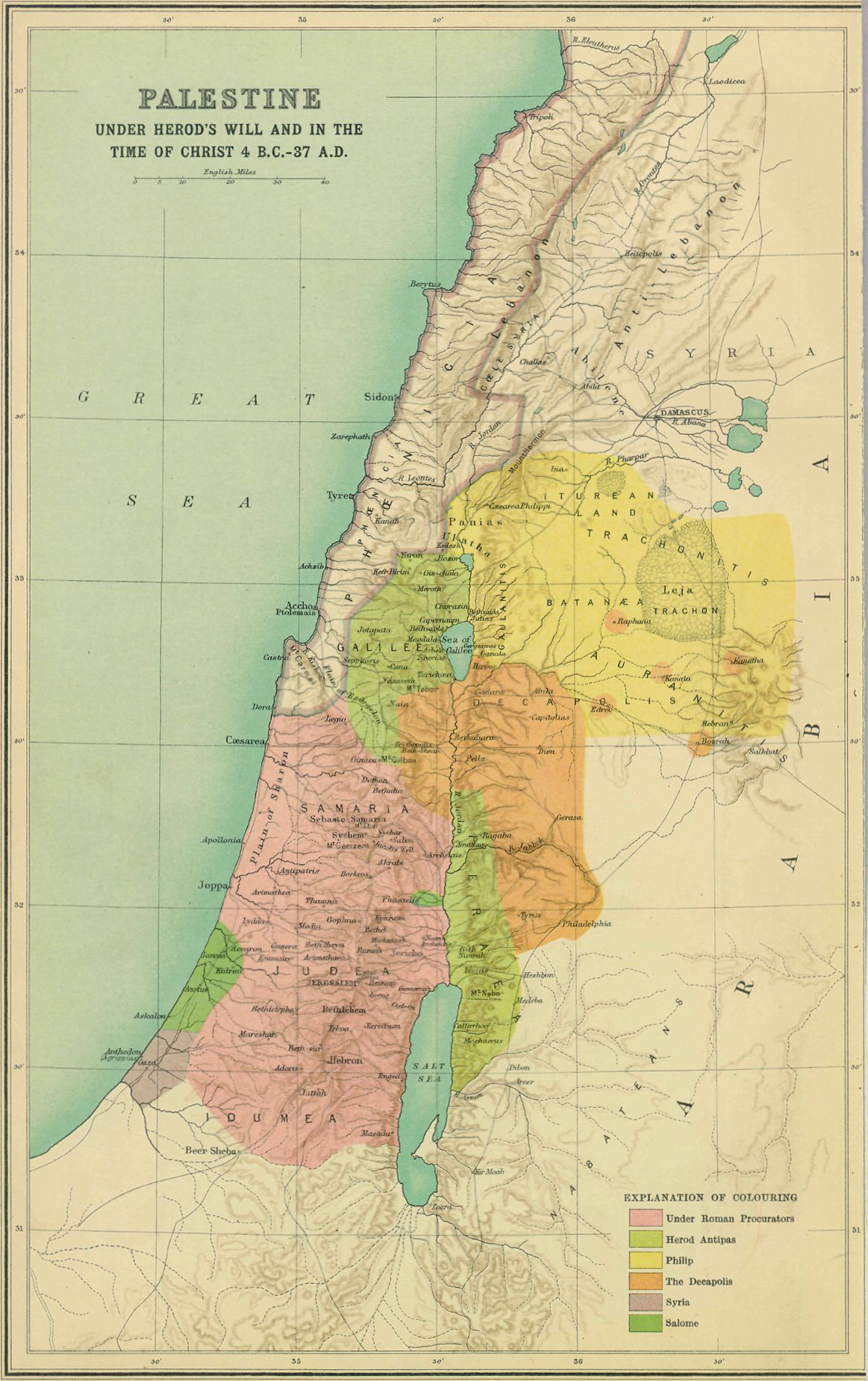 Palestine in the time of Christ