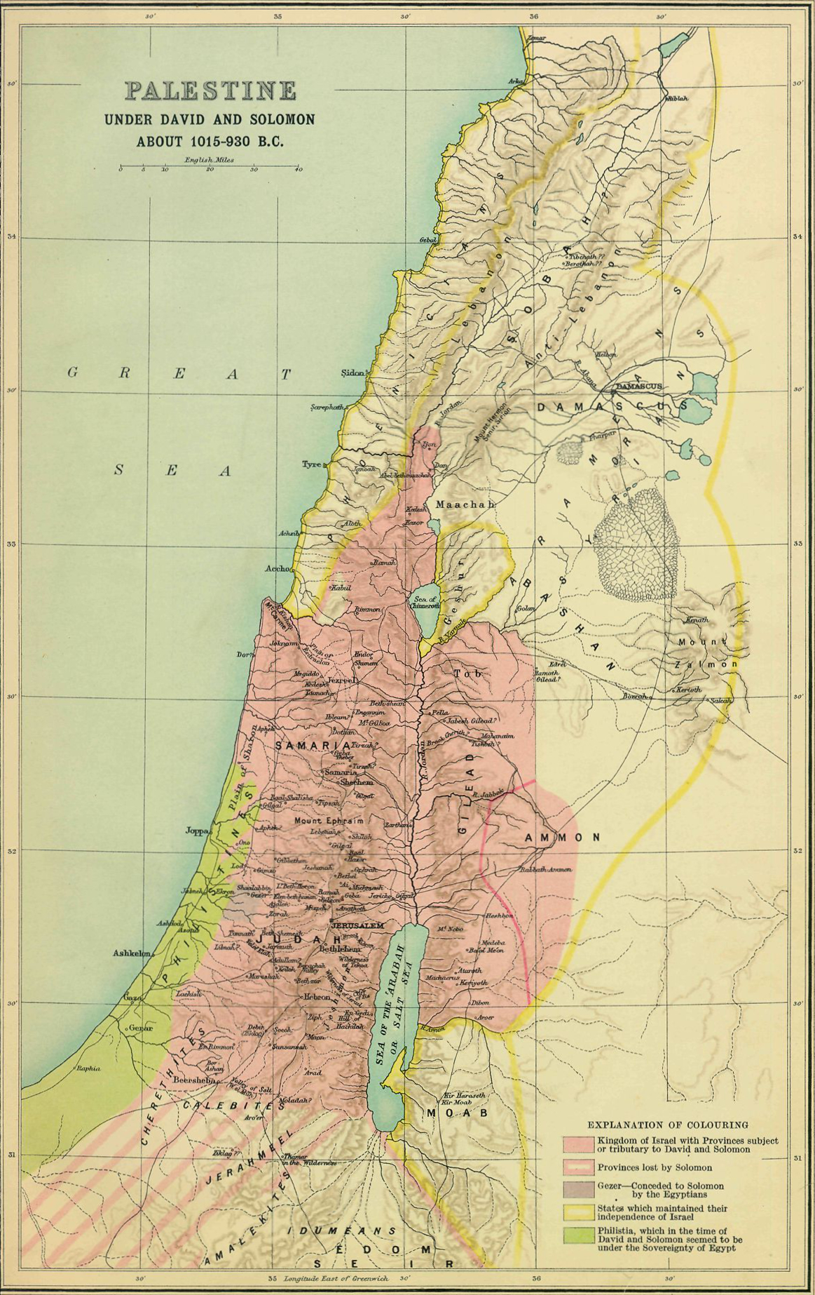 Palestine under David and Solomon