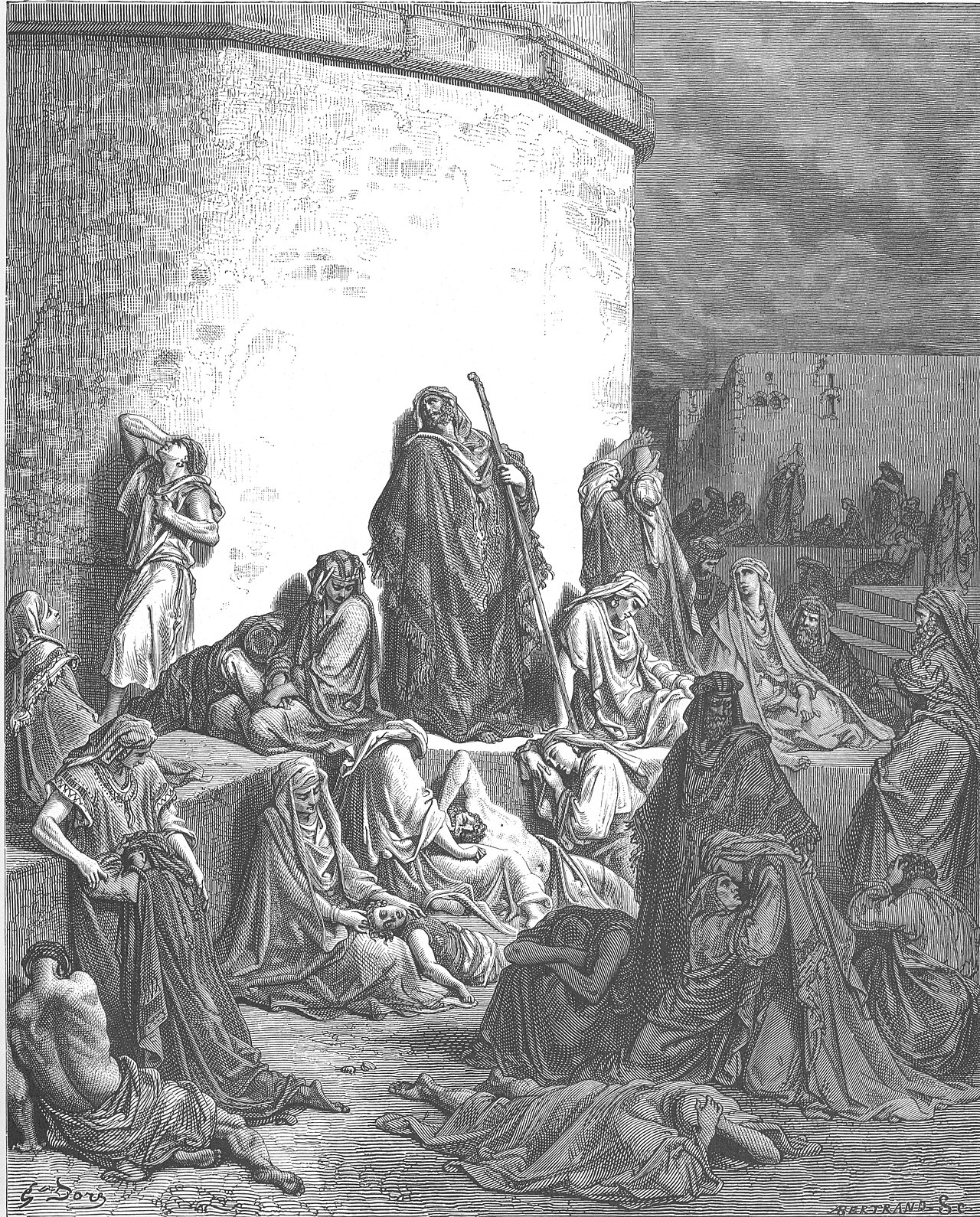 People Mourn over the Destruction of Jerusalem